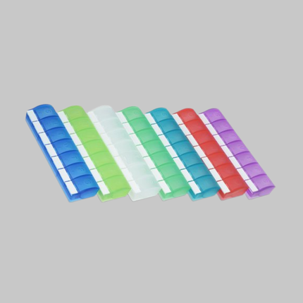 Custom 7-day pill boxes available colors