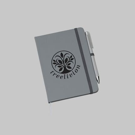 Custom hardcover notebook with pen