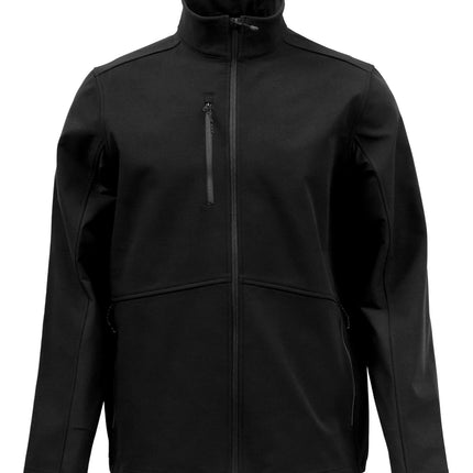 Men Softshell Jacket ST20 in Black - front view