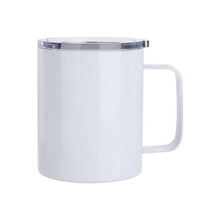 Craft Express 4 Pack 10oz Stainless Steel Coffee Cups – White Sublimation-Ready Mugs