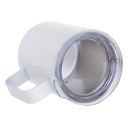 Craft Express 4 Pack 10oz Stainless Steel Coffee Cups – White Sublimation-Ready Mugs