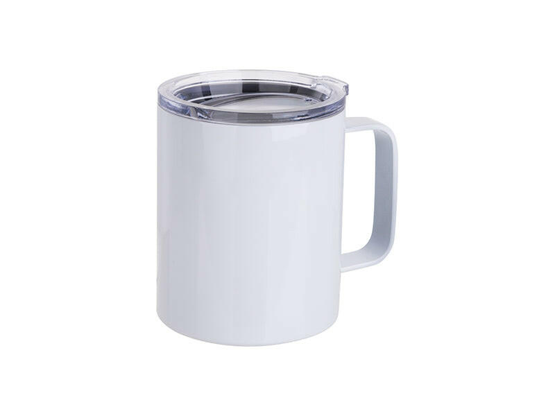 Craft Express 4 Pack 10oz Stainless Steel Coffee Cups – White Sublimation-Ready Mugs