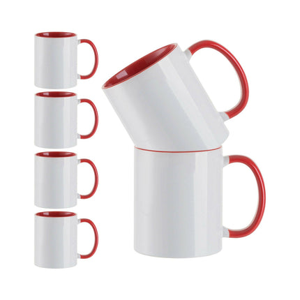 Craft Express 6 Pack 11oz Ceramic Sublimation Mugs – White Glossy Blanks