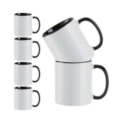 Craft Express 6 Pack 11oz Ceramic Sublimation Mugs – White Glossy Blanks