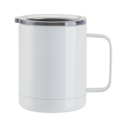 Craft Express 4 Pack 10oz Stainless Steel Coffee Cups – White Sublimation-Ready Insulated Mugs