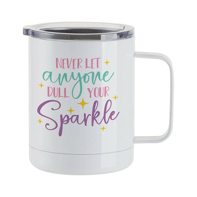 Craft Express 4 Pack 10oz Stainless Steel Coffee Cups – White Sublimation-Ready Insulated Mugs