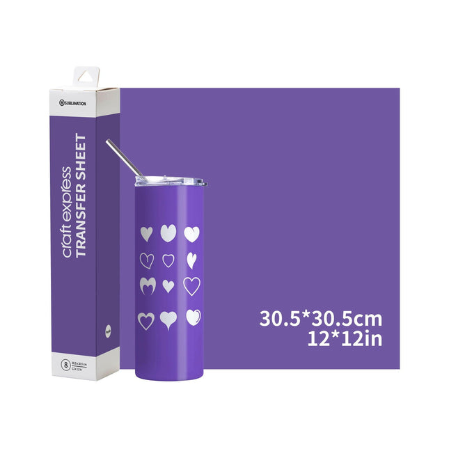 Craft Express 8 Pack 12" x 12" Solid Color Assorted Sublimation Transfer Sheets