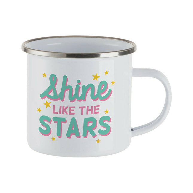 Craft Express 4 Pack 12oz Enamel Sublimation Mugs – White with Silver Rim