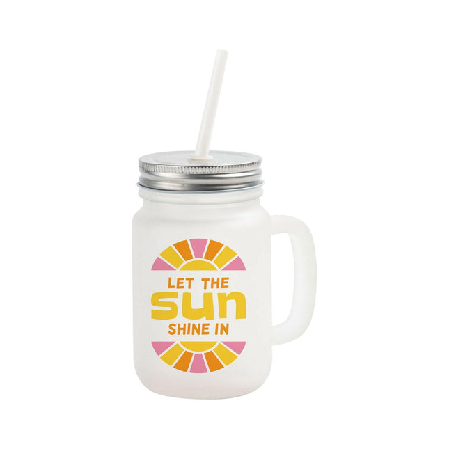 Craft Express 4 Pack 12oz Frosted Mason Jars with Straws – Sublimation-Ready
