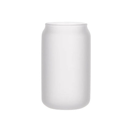 Craft Express 6 Pack 13oz Frosted Glass Cans with Bamboo Lids & Straws – Sublimation-Ready