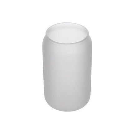 Craft Express 6 Pack 13oz Frosted Glass Cans with Bamboo Lids & Straws – Sublimation-Ready