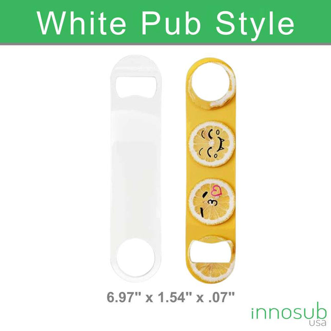 Sublimation blanks Bottle Opener Blanks | Print 2 Sided |Silver |White | by INNOSUB USA