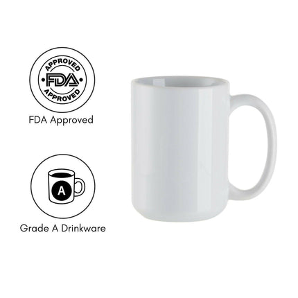 Craft Express 6 Pack 15oz Ceramic Sublimation Mugs