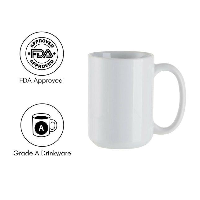 Craft Express 6 Pack 15oz Ceramic Sublimation Mugs