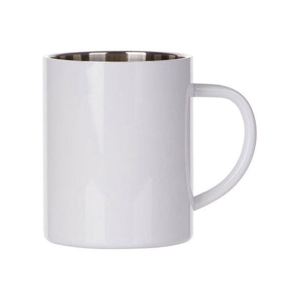 Craft Express 6 Pack 15oz Stainless Steel Sublimation Mugs – White Glossy Blanks