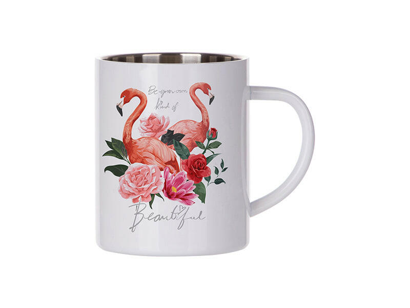 Craft Express 6 Pack 15oz Stainless Steel Sublimation Mugs – White Glossy Blanks