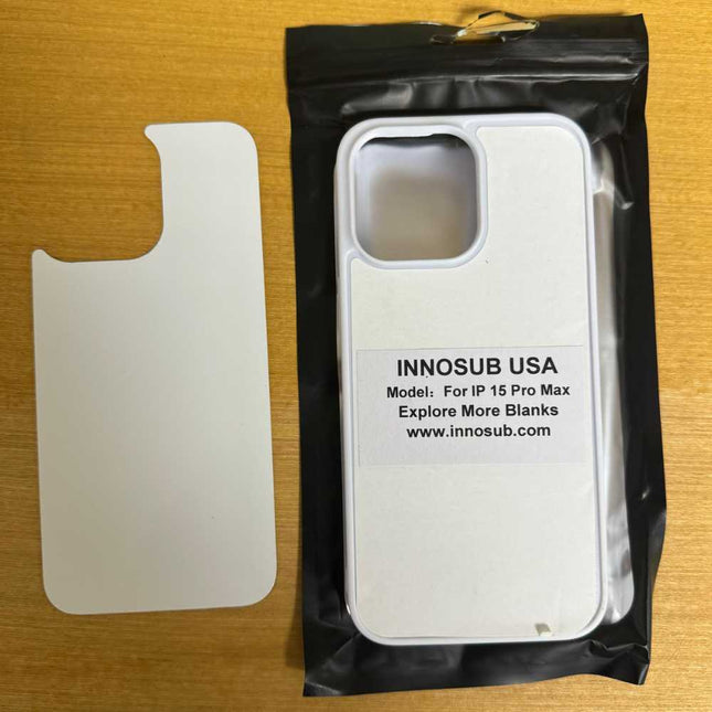 Sublimation Phone Rubber Cases for iPhone 17|16|15|14|13|12|11|Air|Plus|Pro|ProMax - Aluminum Insert