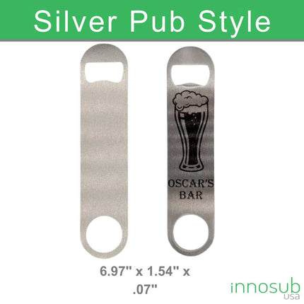 Sublimation blanks Bottle Opener Blanks | Print 2 Sided |Silver |White | by INNOSUB USA