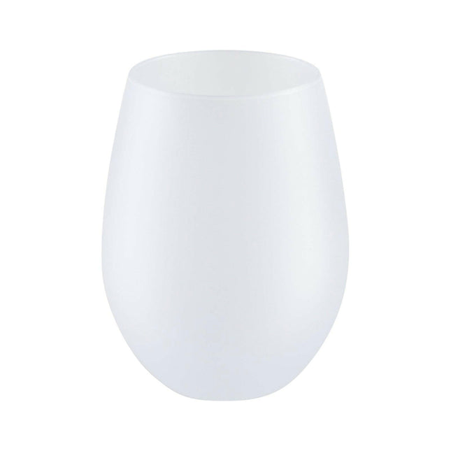 Craft Express 4 Pack 17oz Frosted Stemless Wine Glasses – Sublimation-Ready