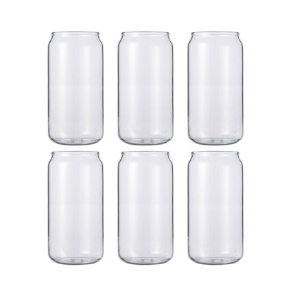 Craft Express 18oz Frosted Glass Cans with Bamboo Lids & Straws – Sublimation-Ready