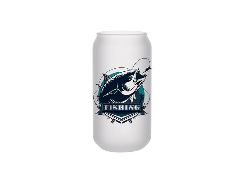 Craft Express 18oz Frosted Glass Cans with Bamboo Lids & Straws – Sublimation-Ready