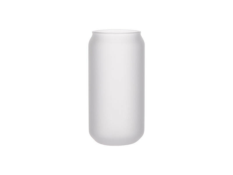 Craft Express 18oz Frosted Glass Cans with Bamboo Lids & Straws – Sublimation-Ready