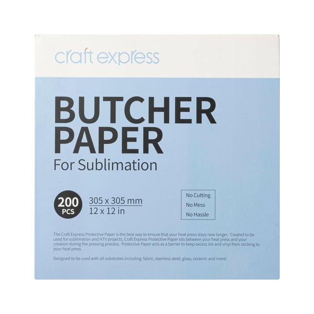 Craft Express Protective Butcher Paper – 200 Pack for Sublimation Heat Pressing
