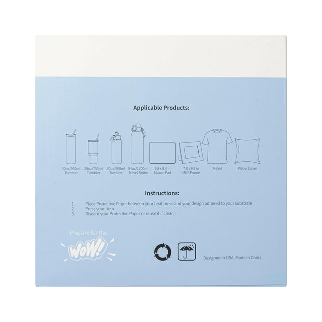 Craft Express Protective Butcher Paper – 200 Pack for Sublimation Heat Pressing
