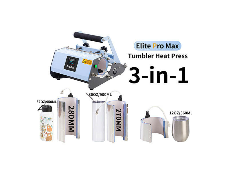 Craft Express 3-in-1 Elite Pro Tumbler Heat Press – For 11oz, 20oz & 30oz Tumblers