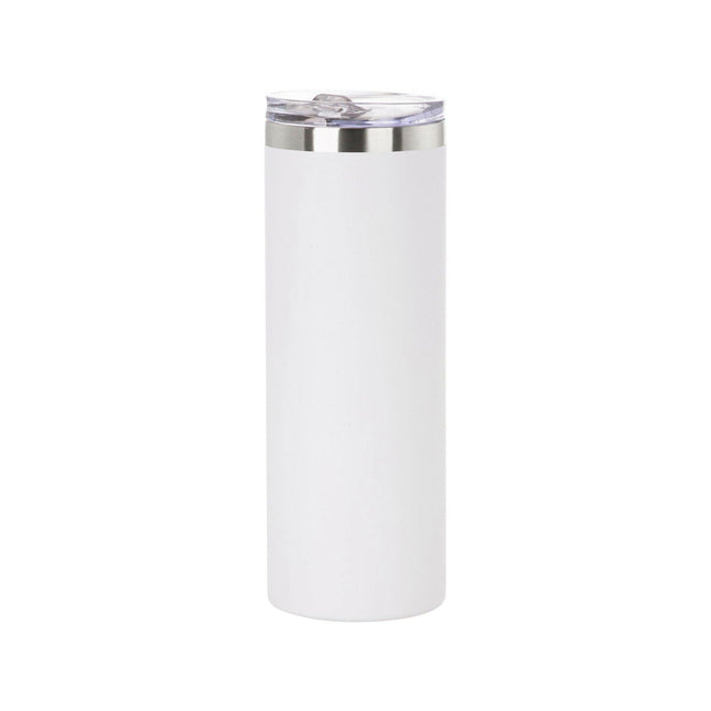 Craft Express 6 Pack Powder Coated Stainless Steel Tumblers with Straw & Lid