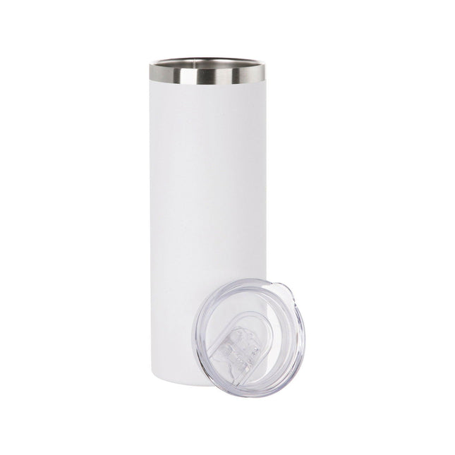 Craft Express 6 Pack Powder Coated Stainless Steel Tumblers with Straw & Lid
