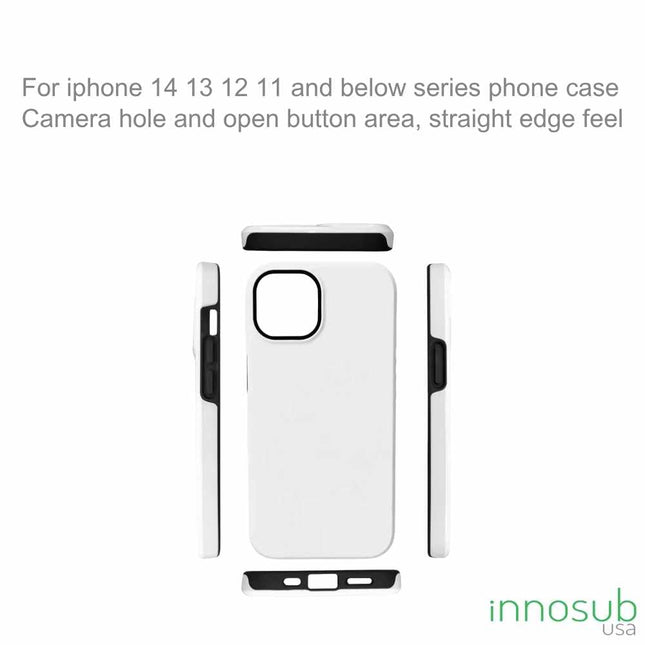 Sublimation Blanks 3D Magnetic Phone Cases for iPhone 12|13|14|15|16: 2-in-1 Tough Case