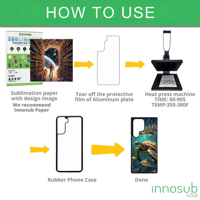 Sublimation Phone Rubber Cases for iPhone 17|16|15|14|13|12|11|Air|Plus|Pro|ProMax - Aluminum Insert