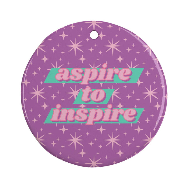 Craft Express 3" Round Double-Sided Sublimation Ceramic Ornaments – Glossy White with Strings