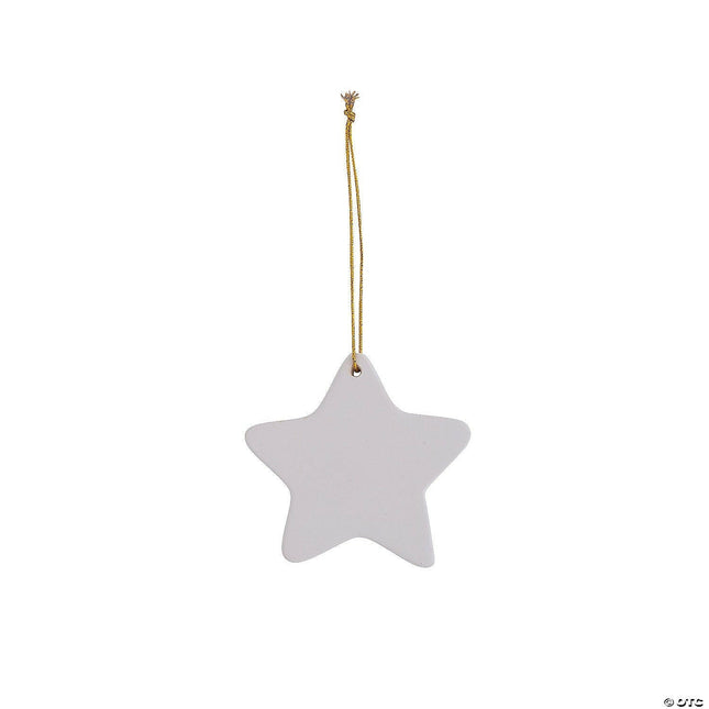 Craft Express 25 Pack 3" Star Sublimation Ceramic Ornaments – Double-Sided