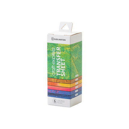 Craft Express 6 Pack 4.5" x 12" Assorted Sublimation Transfer Sheets I – Ready to Press
