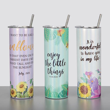 Sublimation Tumbler Blanks 20 Oz  | Glitter Tumblers  | DIY Tumbler Printing - Glitter Finish by INNOSUB USA