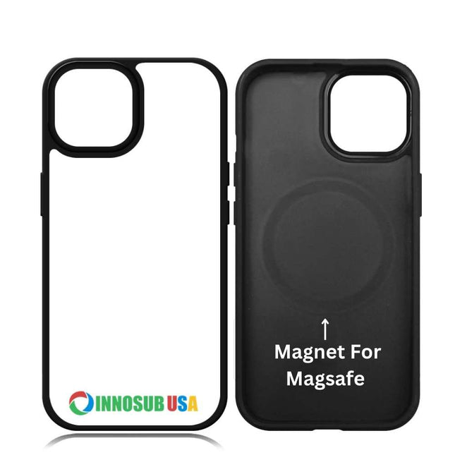Sublimation Blanks 2D Magnetic Rubber Cases for iPhone 12|13|14|15|16|17|Air|Plus|Pro|Pro Max
