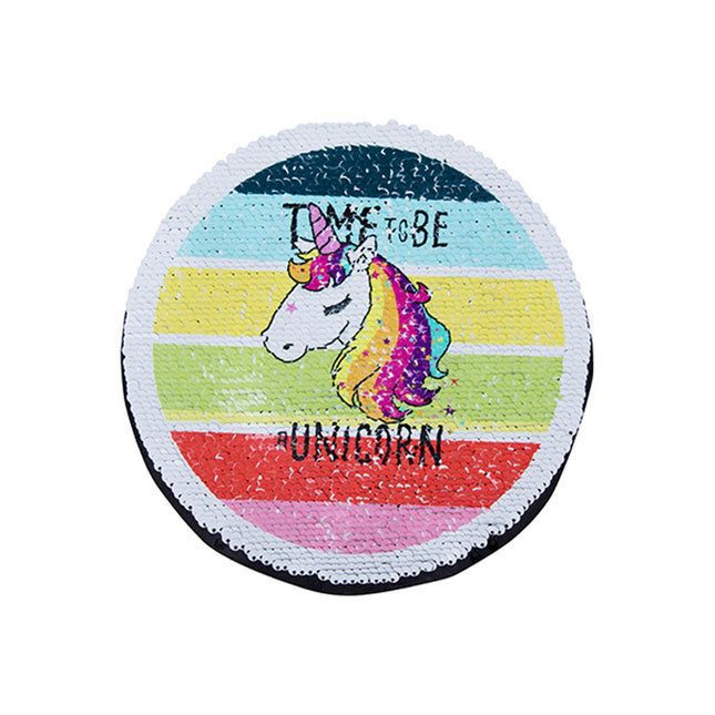 Craft Express 2 Pack 7" Round Sequin Sublimation Patches
