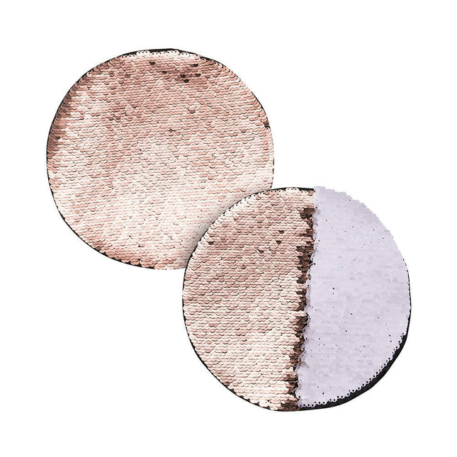 Craft Express 2 Pack 7" Round Sequin Sublimation Patches