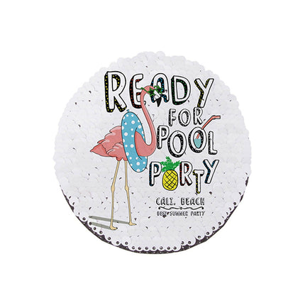 Craft Express 2 Pack 7" Round Sequin Sublimation Patches