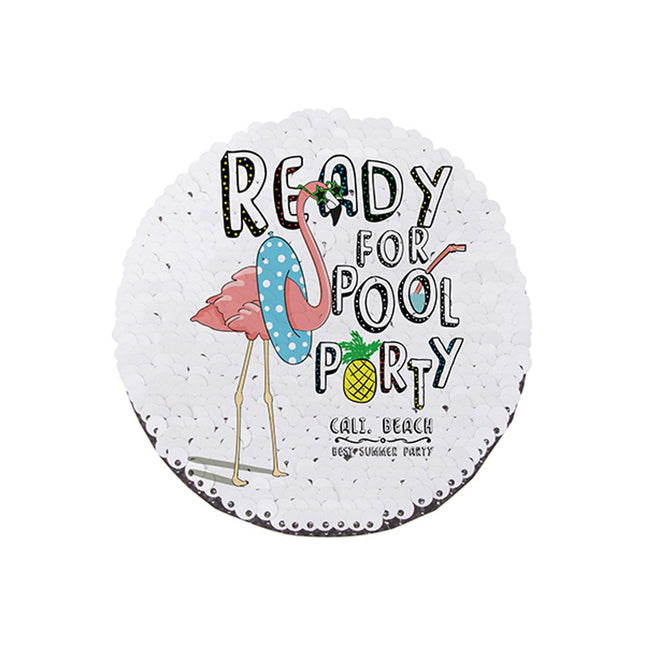 Craft Express 2 Pack 7" Round Sequin Sublimation Patches