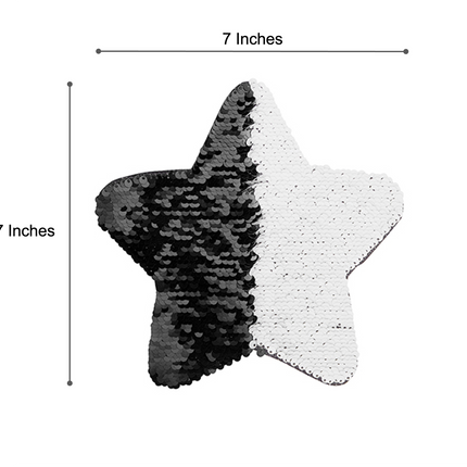 Craft Express 2 Pack 7" Star Sequin Sublimation Patches