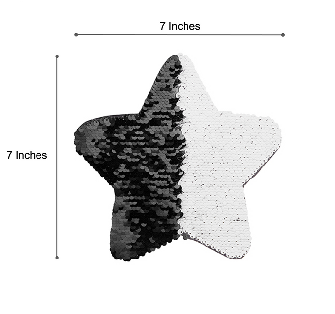 Craft Express 2 Pack 7" Star Sequin Sublimation Patches