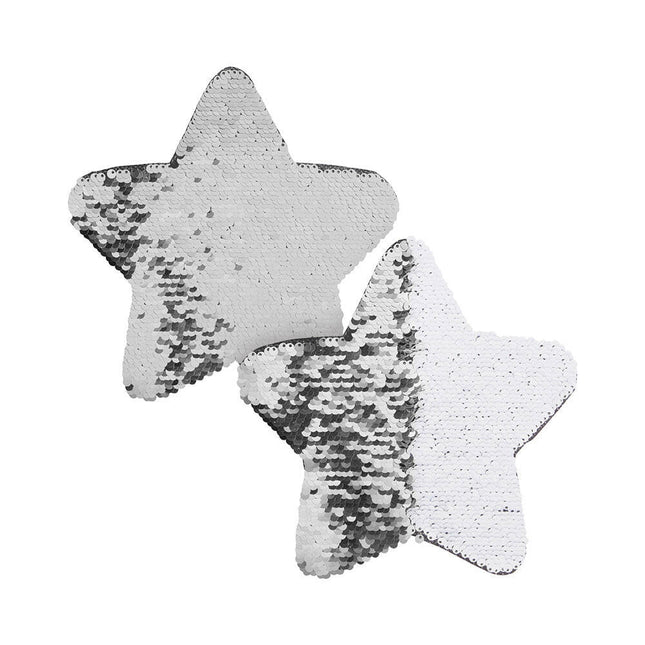 Craft Express 2 Pack 7" Star Sequin Sublimation Patches