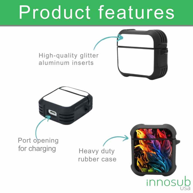 Sublimation Blanks AirPod Case 4|3|2|1| Plastic Case & Rubber Case