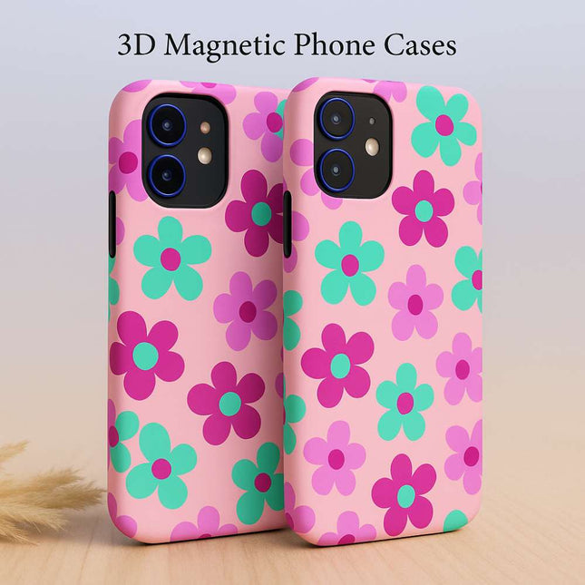 Sublimation Blanks 3D Magnetic Phone Cases for iPhone 12|13|14|15|16: 2-in-1 Tough Case