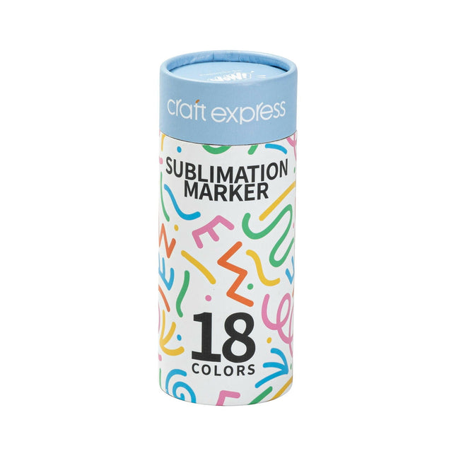 Craft Express 18-Pack Joy Sublimation Markers – Assorted Dual-Tip Colors