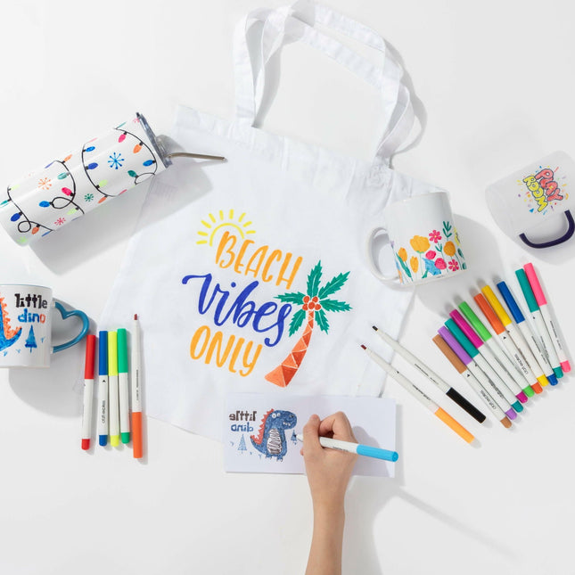 Craft Express 18-Pack Joy Sublimation Markers – Assorted Dual-Tip Colors