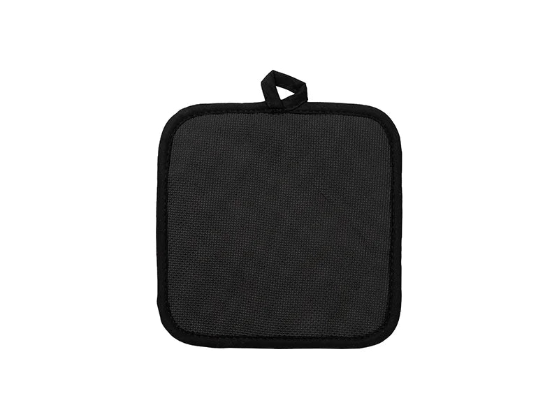 Craft Express 2 Pack Black Pot Holders with Pocket – Sublimation-Ready Kitchen Blanks